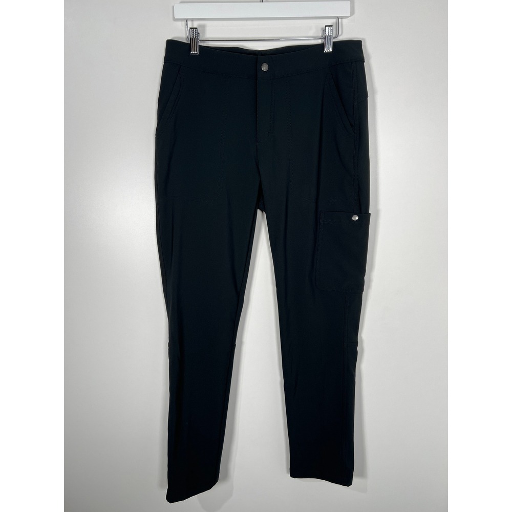 Columbia Black Solid Fleece Lined Cargo Hiking Pants Outdoor Utility 10 Regular